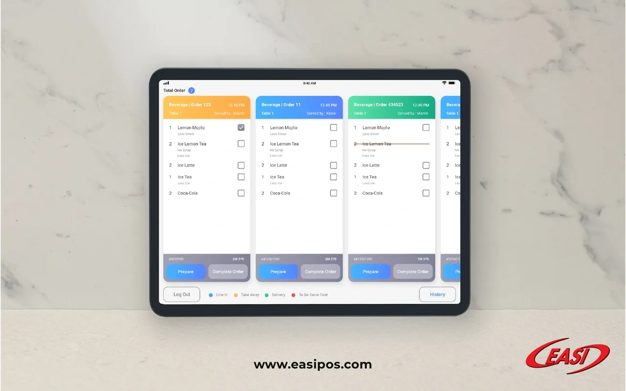 EASI KDS keeps your busy kitchen on track
